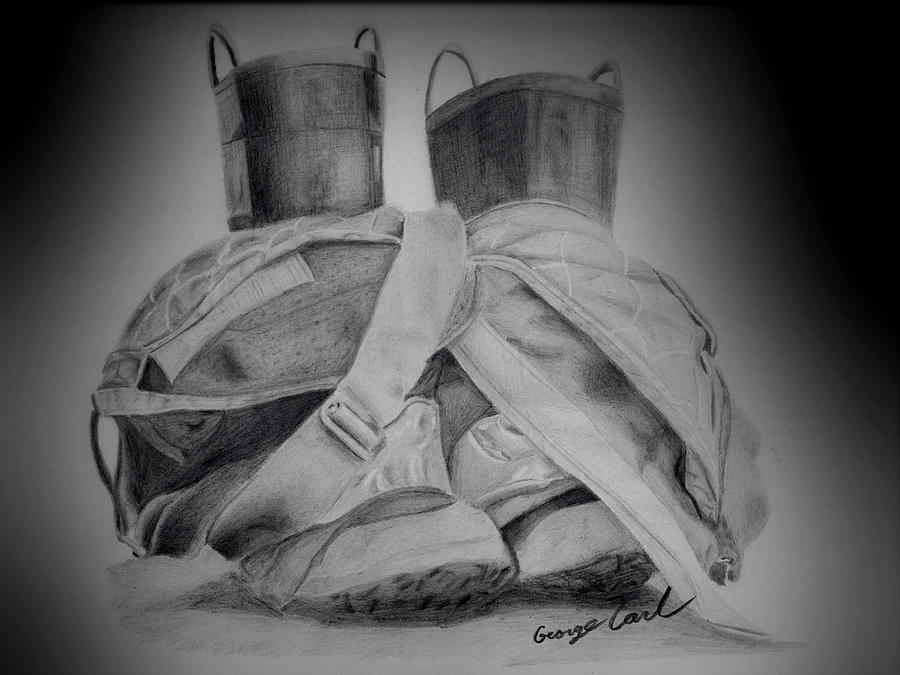 900x675 Fire Boots Vignette Drawing - Vignette Drawing