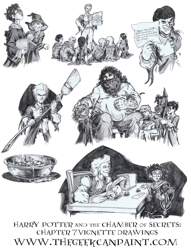 786x1017 harry potter book chapter vignette drawings - Vignette Drawing
