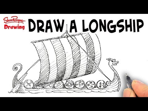 480x360 how to draw a viking longship shoo rayner - Viking Boat Drawing