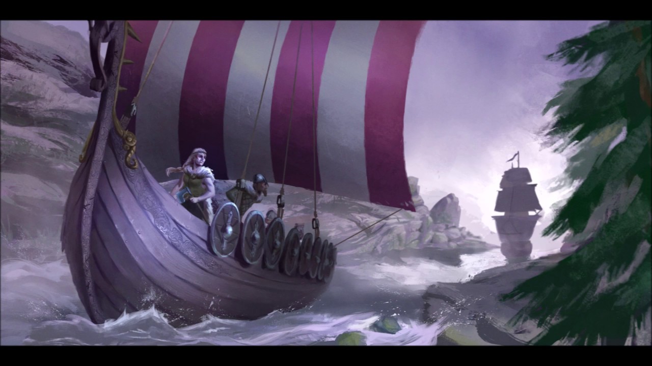 1280x720 viking boat drawing process - Viking Boat Drawing