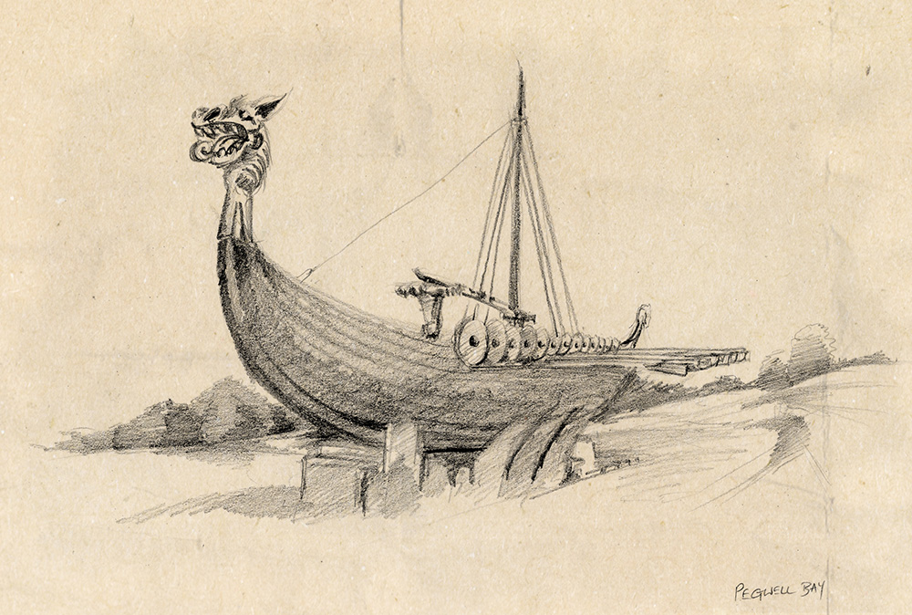 1000x674 viking boat drawing hu studio design - Viking Boat Drawing