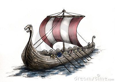 400x285 because boats take you exploring and vikings are badass tattoos - Viking Boat Drawing