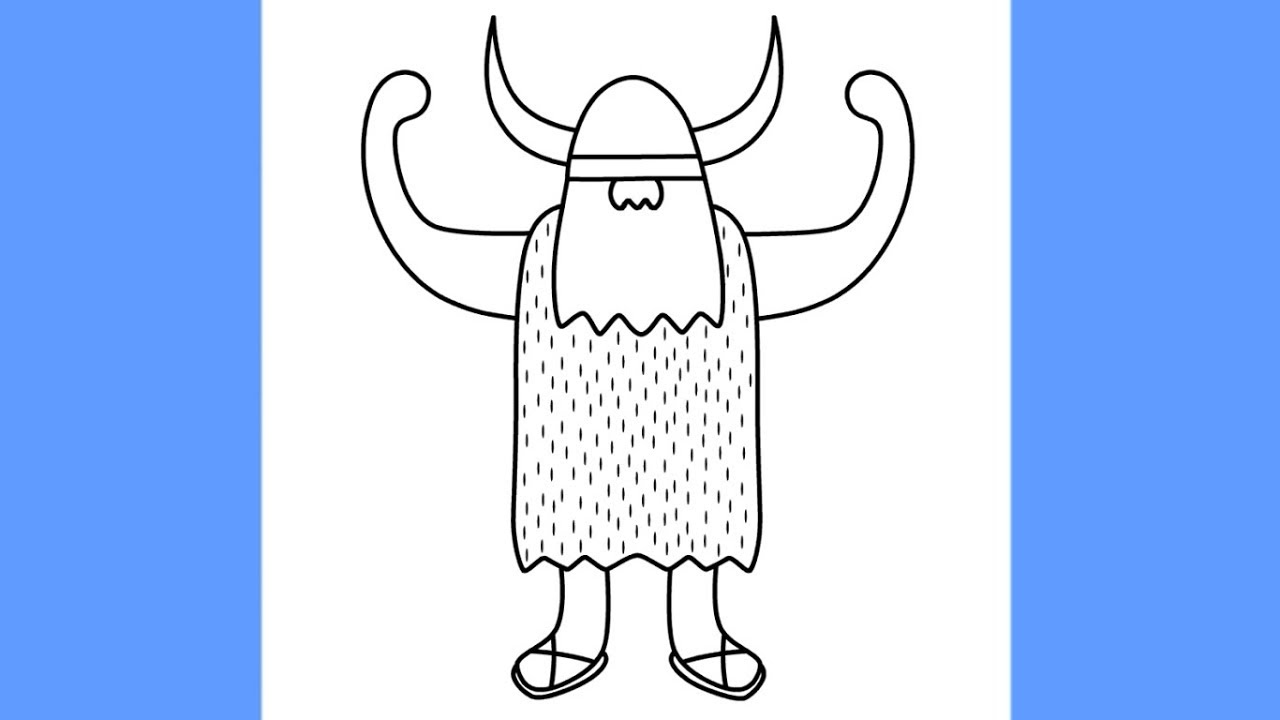 1280x720 How To Draw Cute Viking Easy For Kids - Viking Drawings