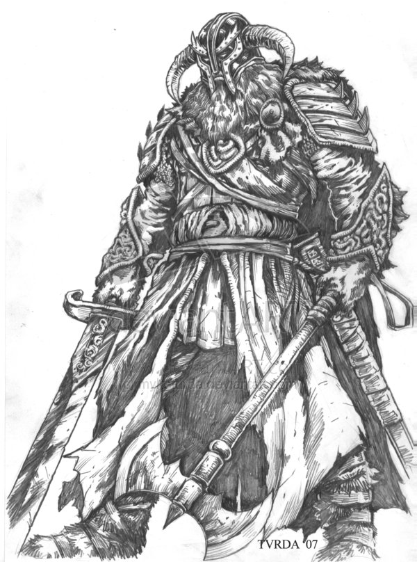 600x808 Viking Drawing, Pencil, Sketch, Colorful, Realistic Art Images - Viking Drawings
