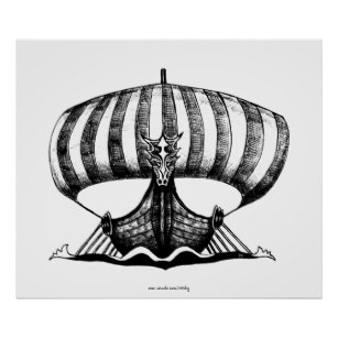 307x307 Viking Drawings Art Wall Zazzle - Viking Drawings