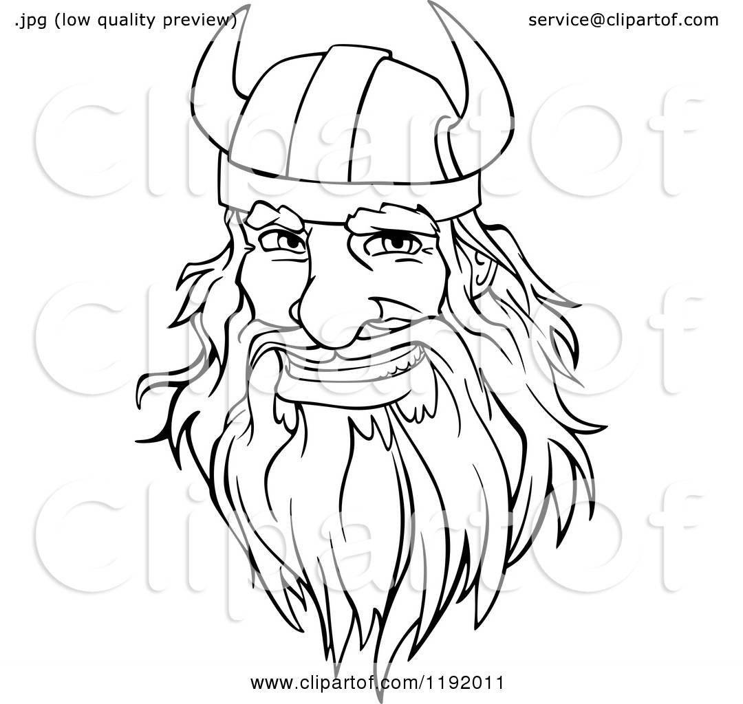 Viking Face Drawing