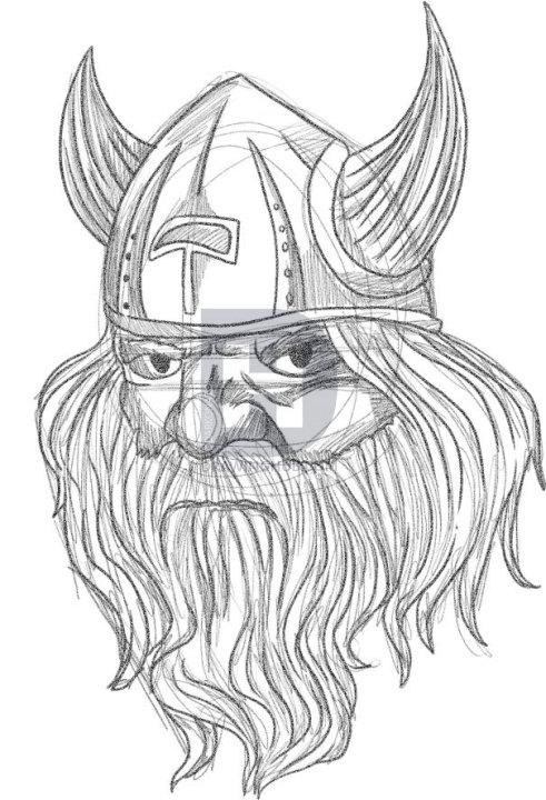 Viking Face Drawing at PaintingValley.com | Explore collection of ...