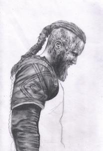 207x302 how to draw ragnar lothbrok from vikings, step - Viking Face Drawing