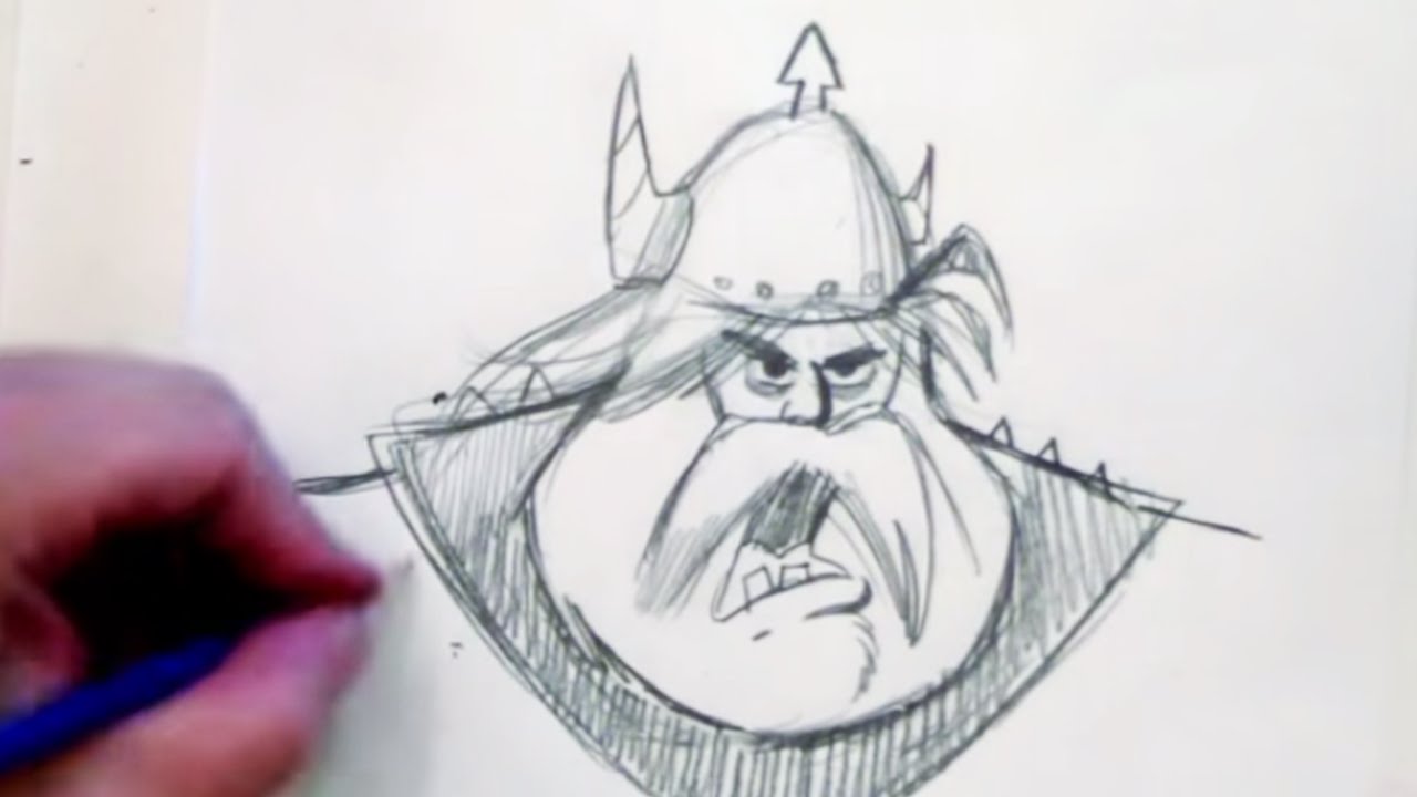 1280x720 How To Draw A Viking - Viking Face Drawing