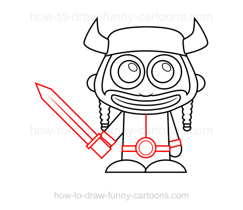 500x431 How To Draw A Viking - Viking Face Drawing