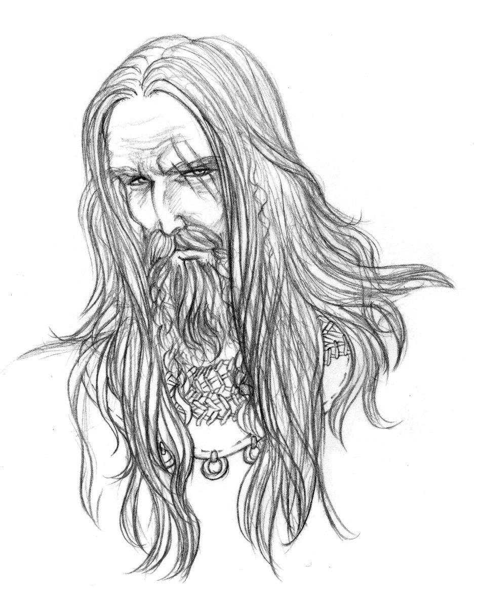 Viking Drawing For Free Download - Viking Face Drawing. 