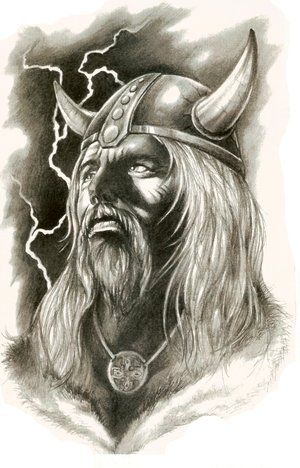 300x468 viking tattoo design picture viking face tattoo drawings - Viking Face Drawing