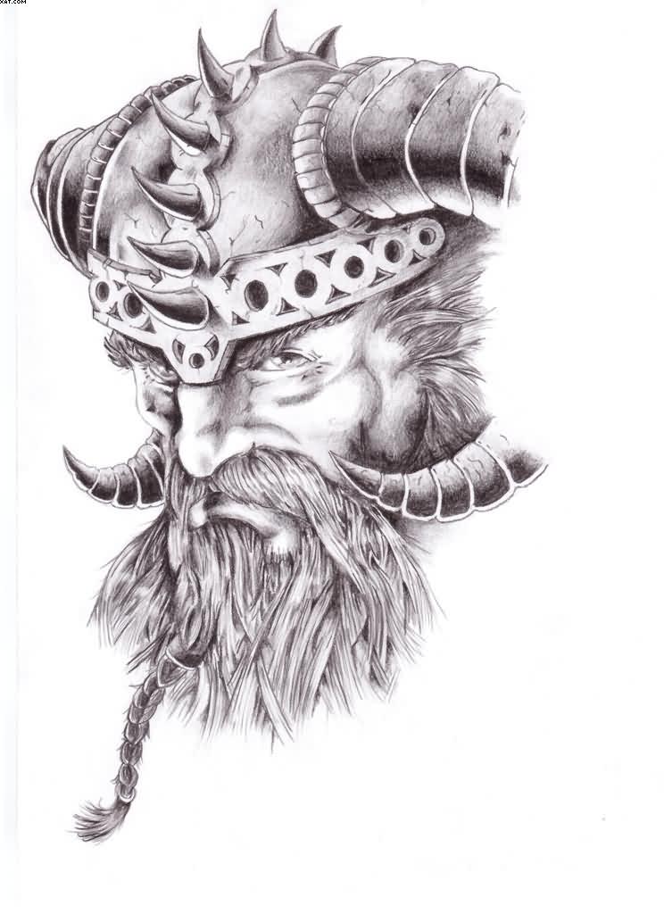 Viking Face Drawing At Explore Collection Of