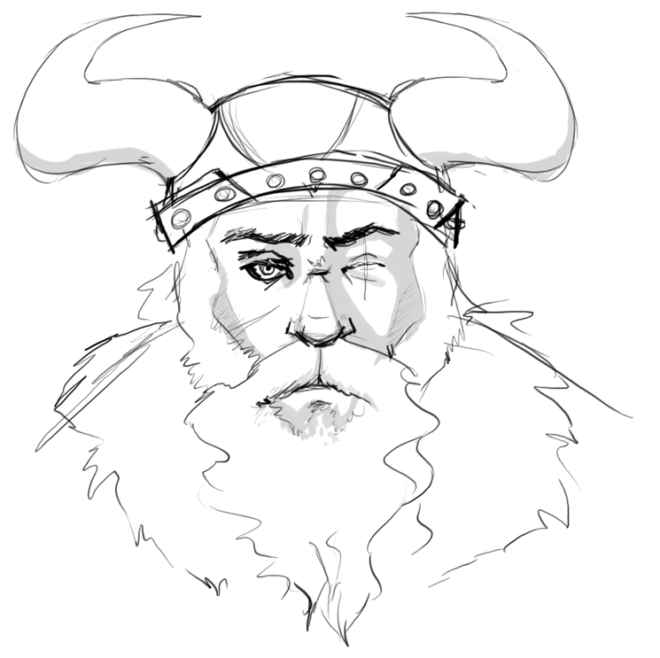 Viking Drawing Free Download - Viking Face Drawing. 