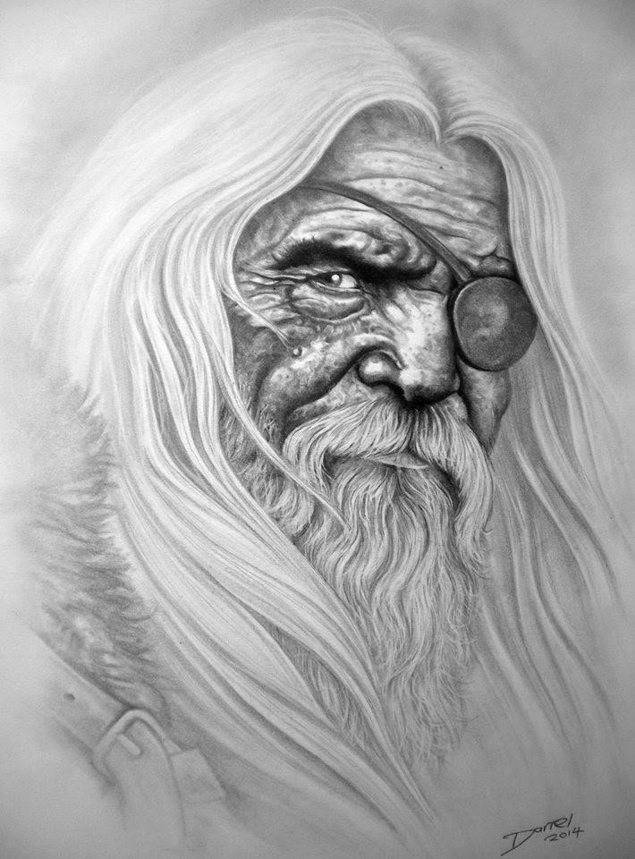710x960 happy wednesday!!!! onsdag!!!! op mighty odin - Viking Face Drawing