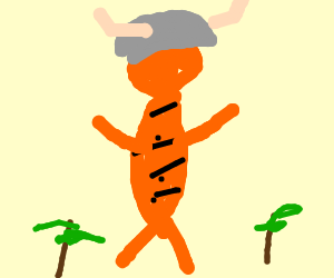 300x250 Super Tall Tiger Monster With Viking Hat Drawing - Viking Hat Drawing