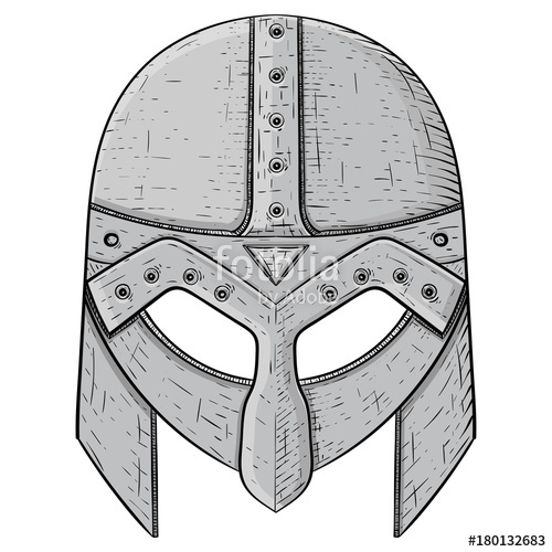 500x500 viking helmet hand drawn sketch stock image and royalty free - Viking Helmet Drawing