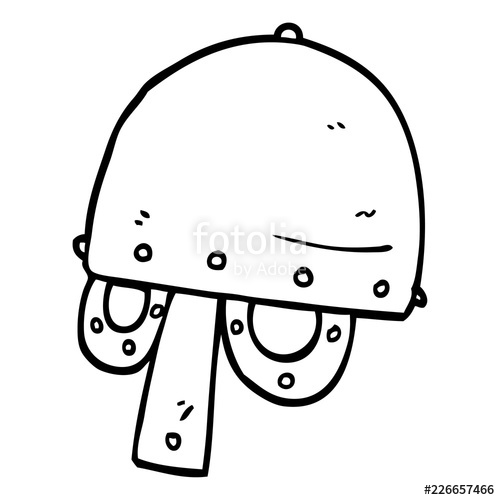 500x500 line drawing cartoon viking helmet stock image and royalty free - Viking Helmet Drawing
