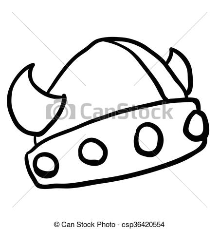 450x470 black and white viking helmet cartoon - Viking Helmet Drawing