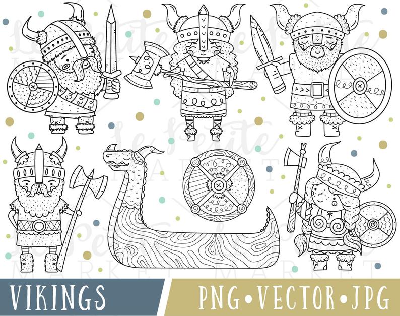 794x627 Viking Line Clipart Instant Download Digital Clip Art Images Etsy - Viking Line Drawing