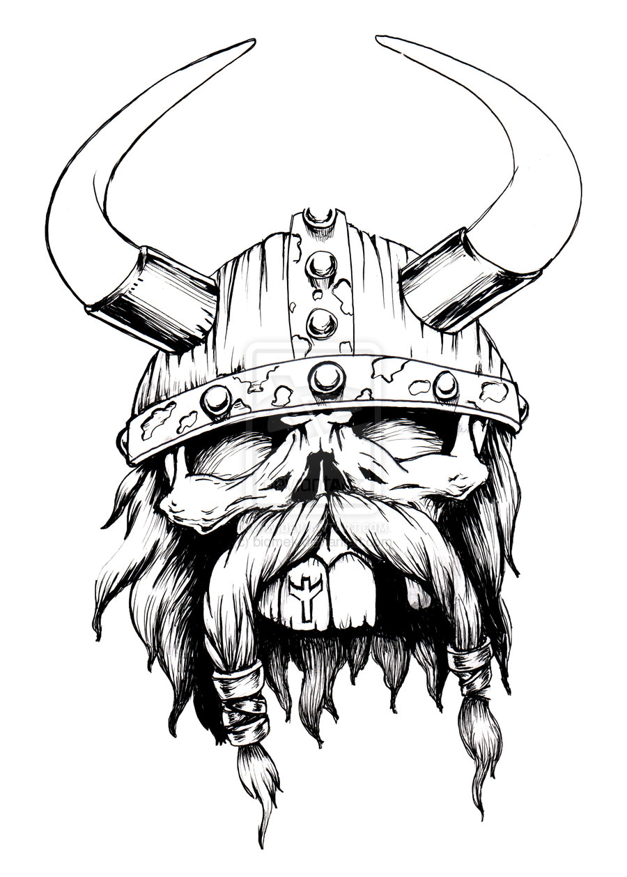 900x1258 Viking Picture Drawing Drawing Skill - Viking Line Drawing