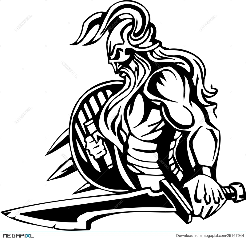 800x780 Viking Drawing Free Download - Viking Line Drawing