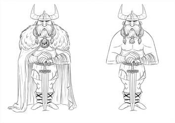 354x250 Viking Line Art - Viking Line Drawing