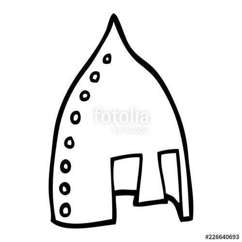 500x500 Line Drawing Cartoon Viking Helmet Stock Image And Royalty Free - Viking Line Drawing