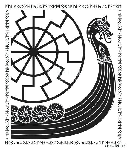 425x500 Diagram Of Viking Ship - Viking Longboat Drawing