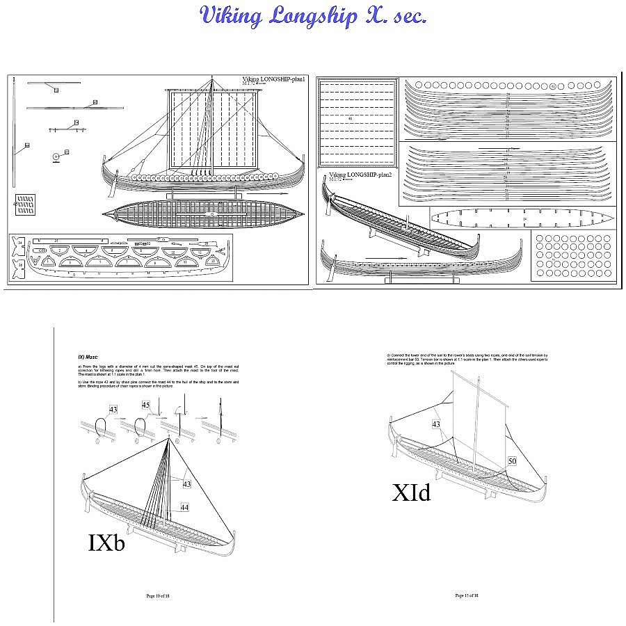 900x900 free plans small ships boats - Viking Longship Drawing