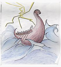 210x230 viking longships drawing posters redbubble - Viking Longship Drawing