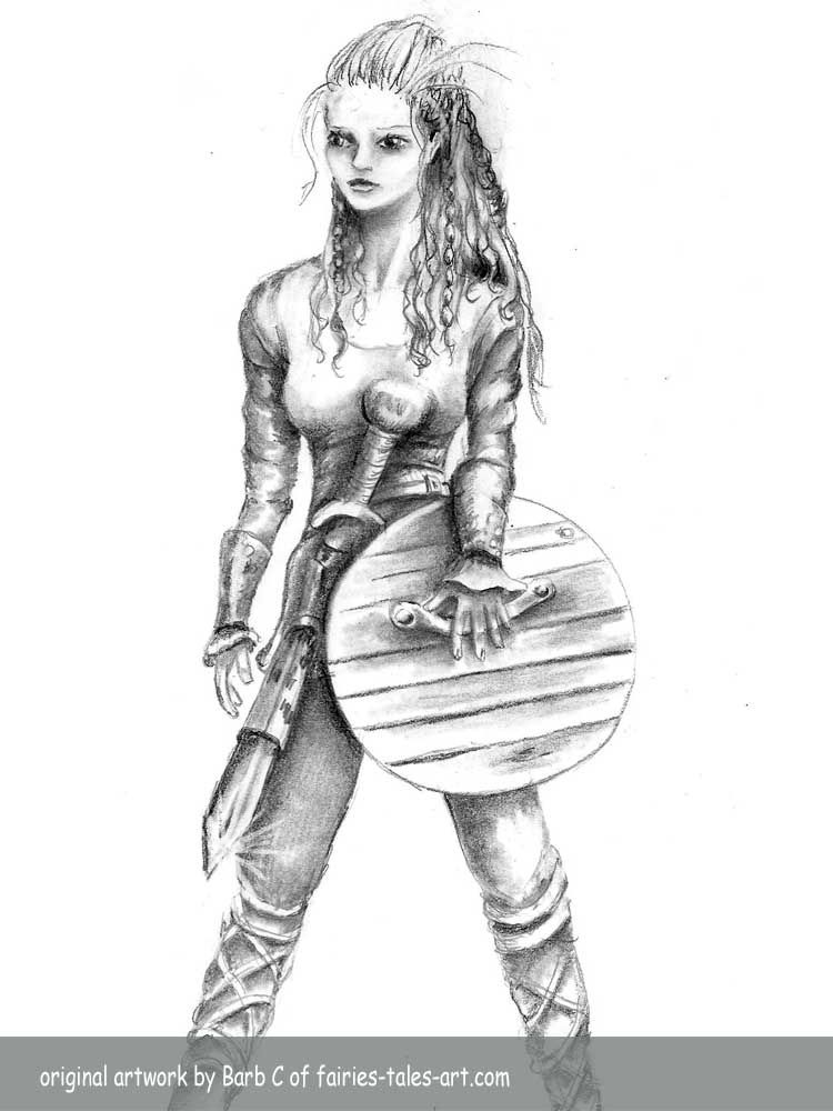 750x1000 Viking Shield Maiden - Viking Shield Drawing