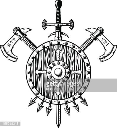 395x434 Viking Shield Tattoo - Viking Shield Drawing