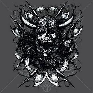 300x300 Screaming Viking Skull - Viking Skull Drawing