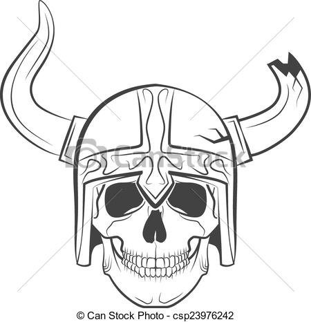 450x466 Skull Viking Human Skull On Isolated White Background, Excellent - Viking Skull Drawing