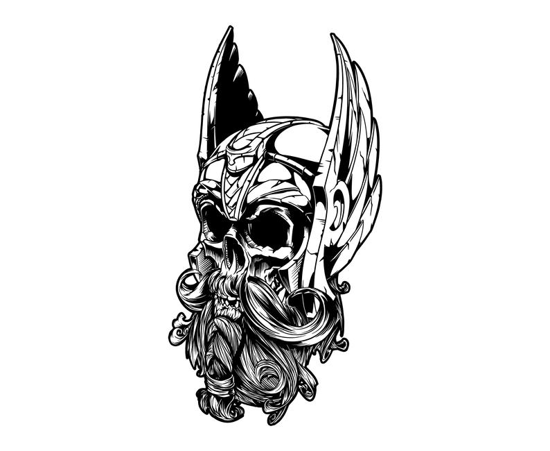 794x650 Viking Skull Etsy - Viking Skull Drawing