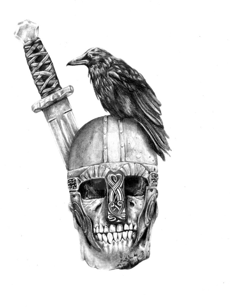773x1034 Viking Skull - Viking Skull Drawing