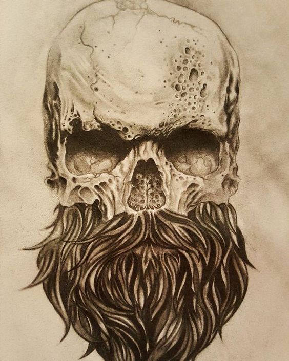 564x705 bearded skull viking skull art tattoos, skull, pirate tattoo - Viking Skull Drawing