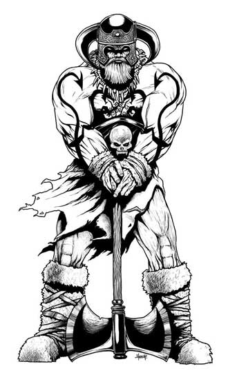 330x544 scott harshbarger presents viking warrior - Viking Warrior Drawing
