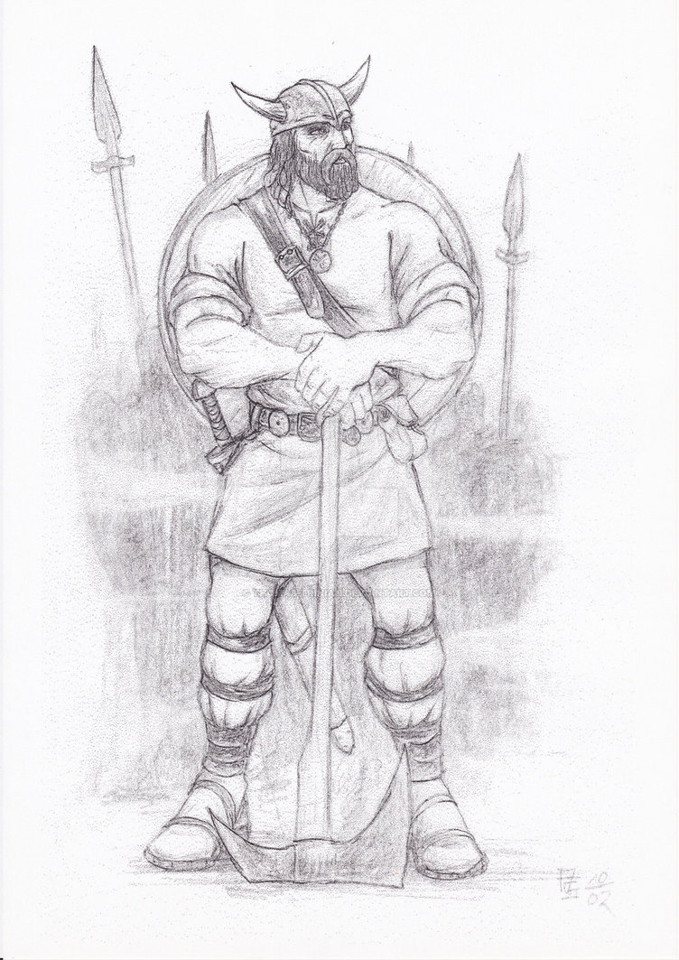 Viking Warrior Drawing At Paintingvalley.com 