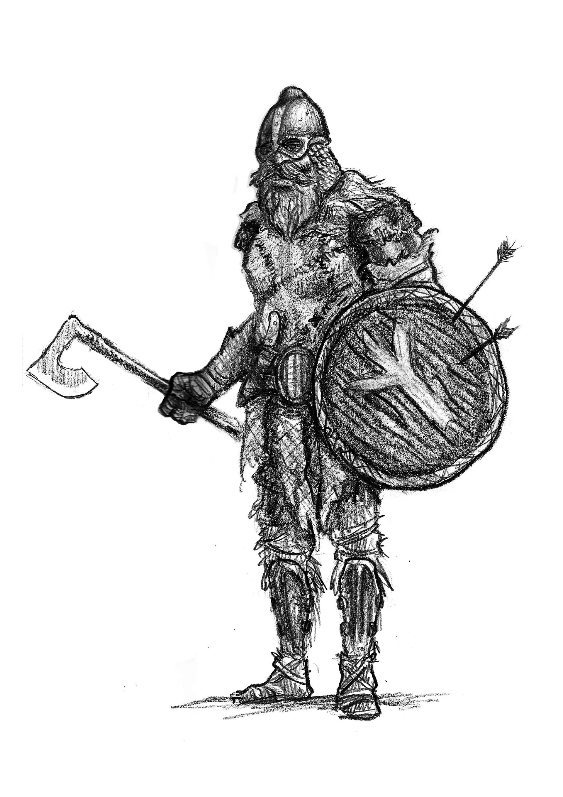 William Zaphirato - Viking Warrior Drawing. 