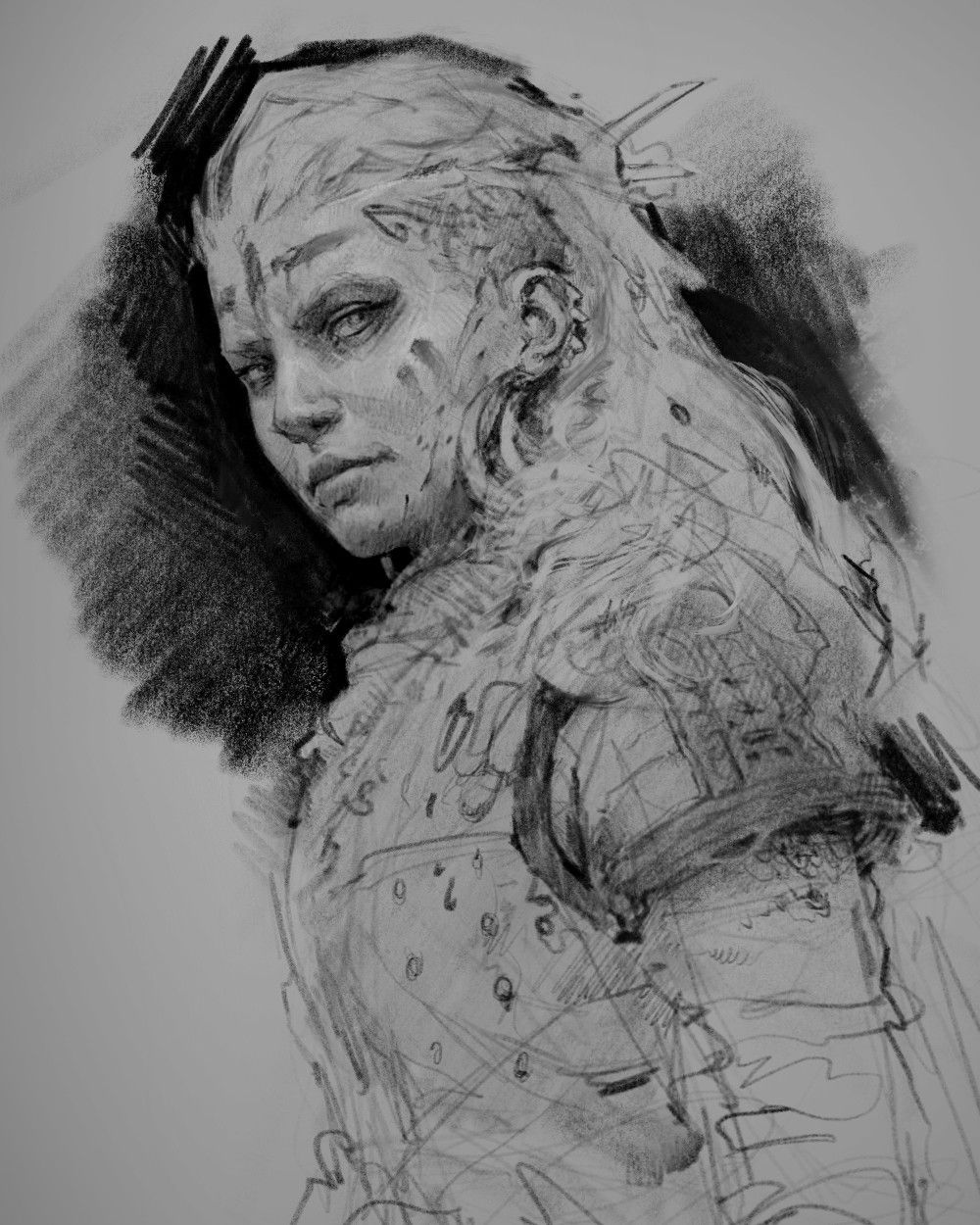 1000x1250 Tattoos In Viking Drawings, Art - Viking Woman Drawing