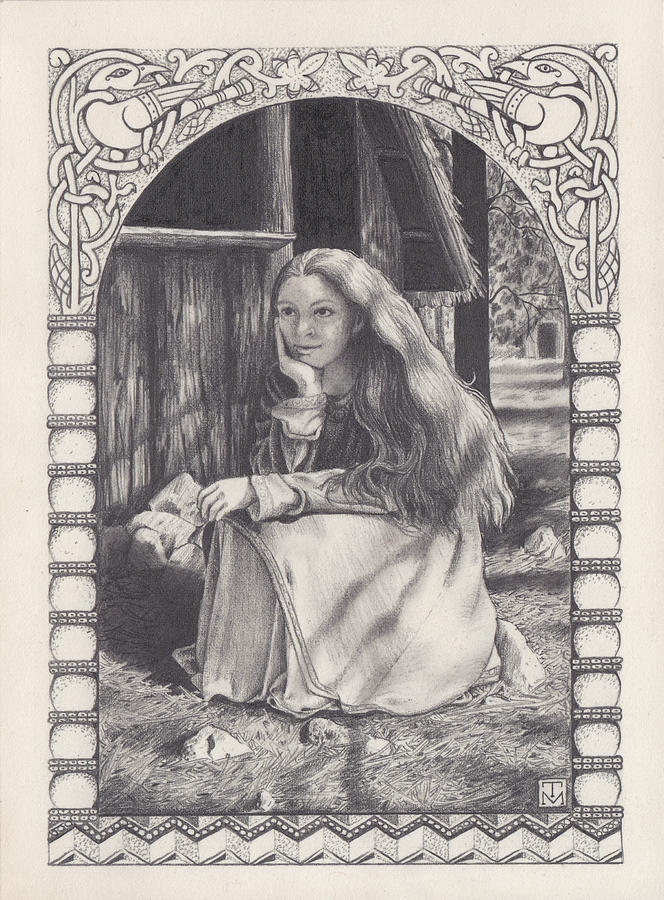 664x900 Viking Woman Drawing - Viking Woman Drawing