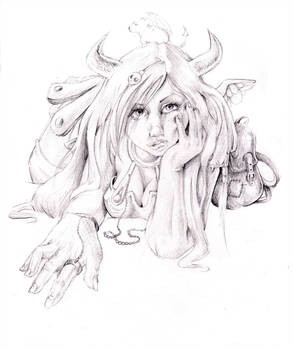 293x350 Viking Woman - Viking Woman Drawing
