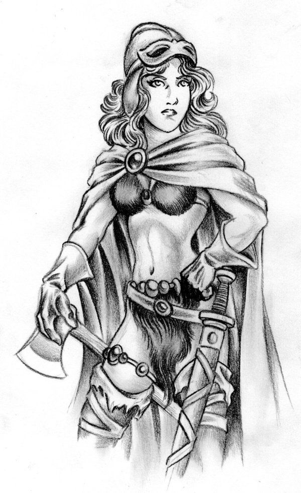 600x980 Viking Women Creative Commons Attribution No Derivative Works - Viking Woman Drawing