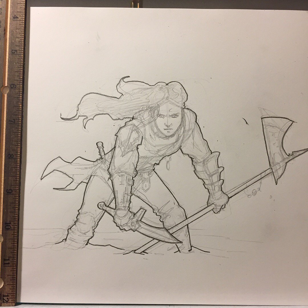 1080x1080 Winston Gambro On Twitter Process On Viking Woman Practice - Viking Woman Drawing