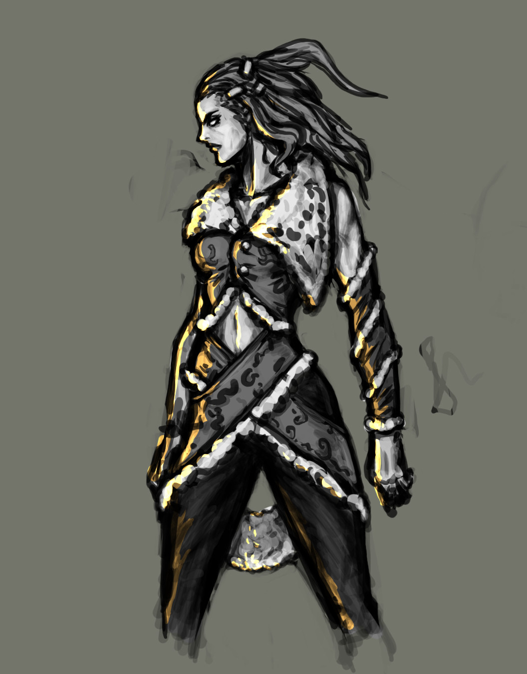 1056x1349 Kou Dama - Viking Woman Drawing