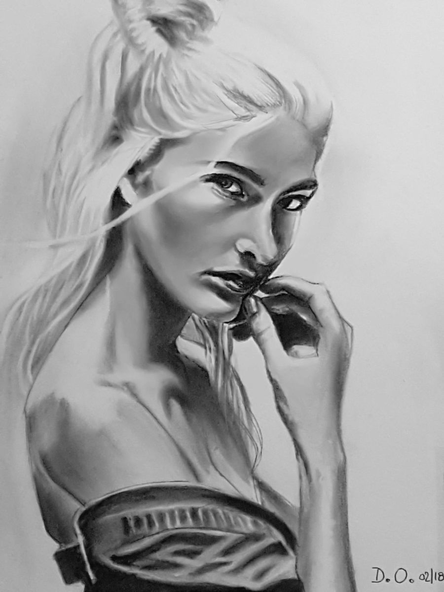 900x1200 Viking Drawing - Viking Woman Drawing