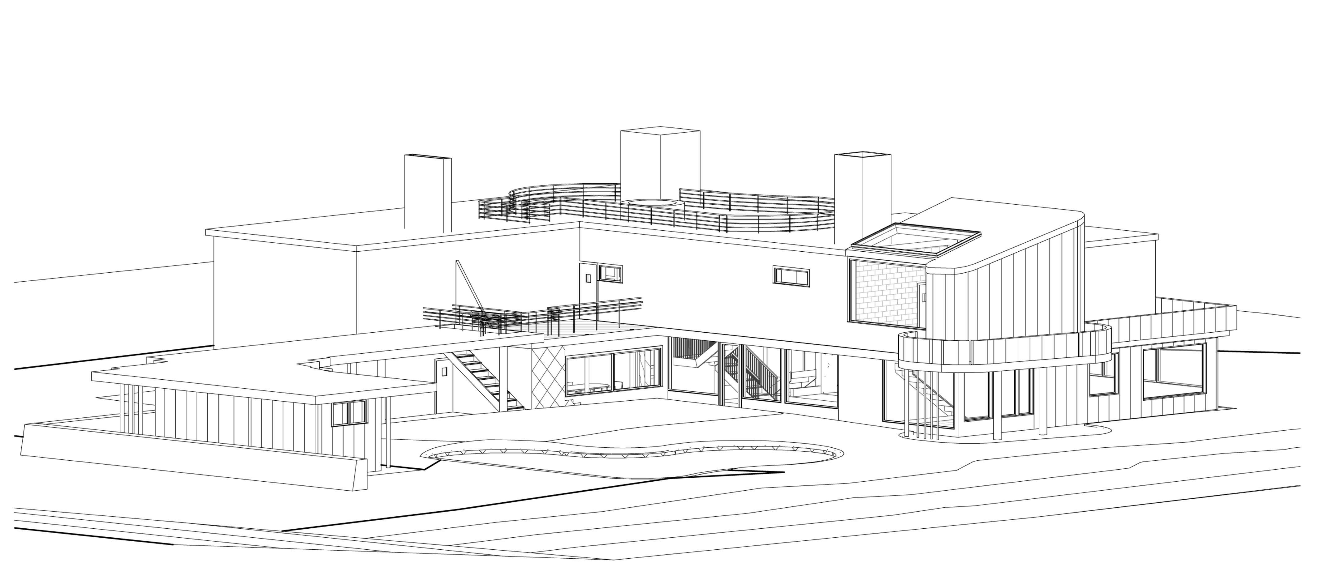 4266x1889 Villa Mairea Alvar Aalto Free Cad Blocks Drawings Download - Villa Drawing