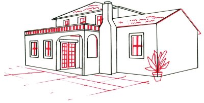 400x203 windows - Villa Drawing
